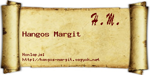 Hangos Margit névjegykártya